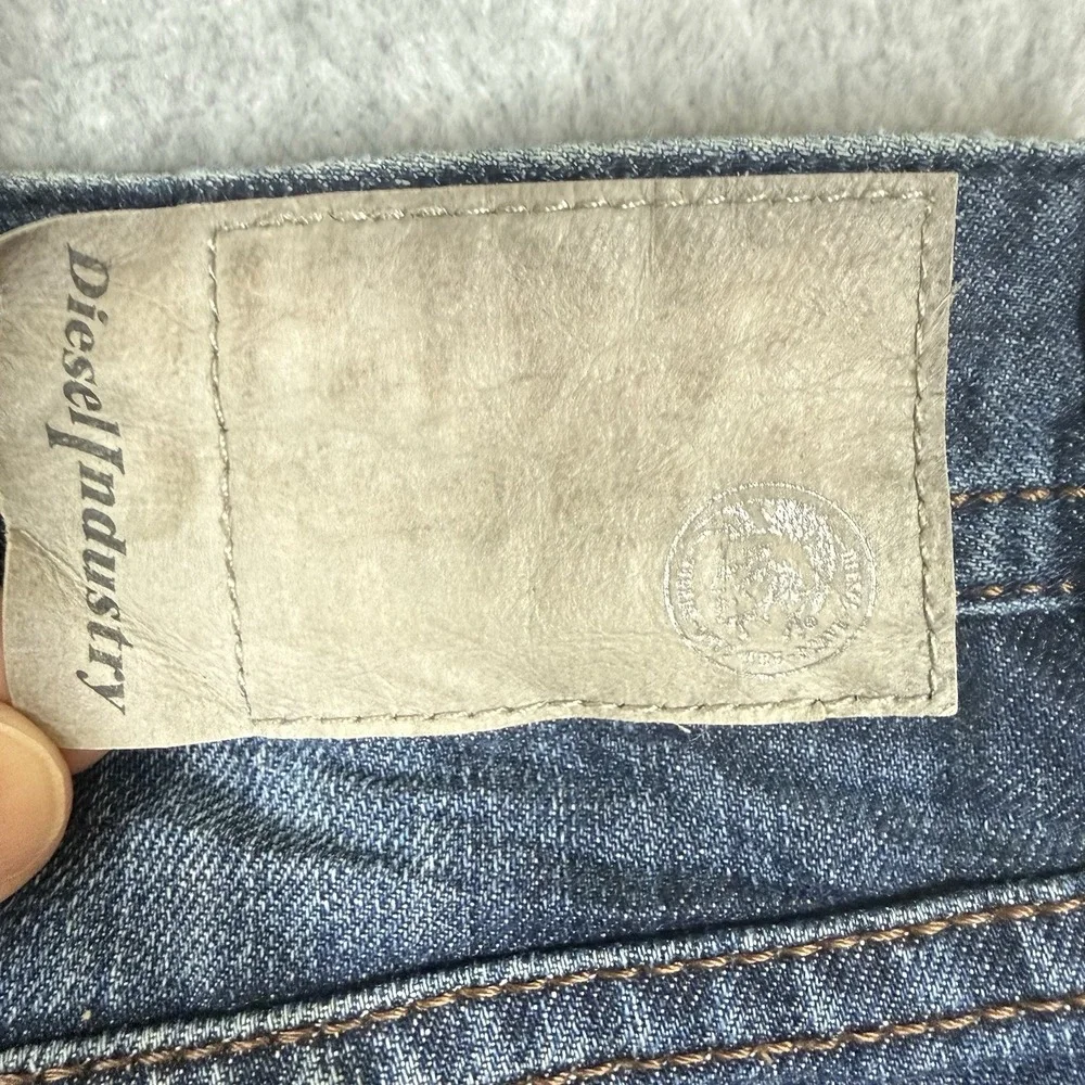 Diesel BUSTER Regular Slim Tapered Jeans Mens 34x32 Blue Medium Wash Denim 0831Q